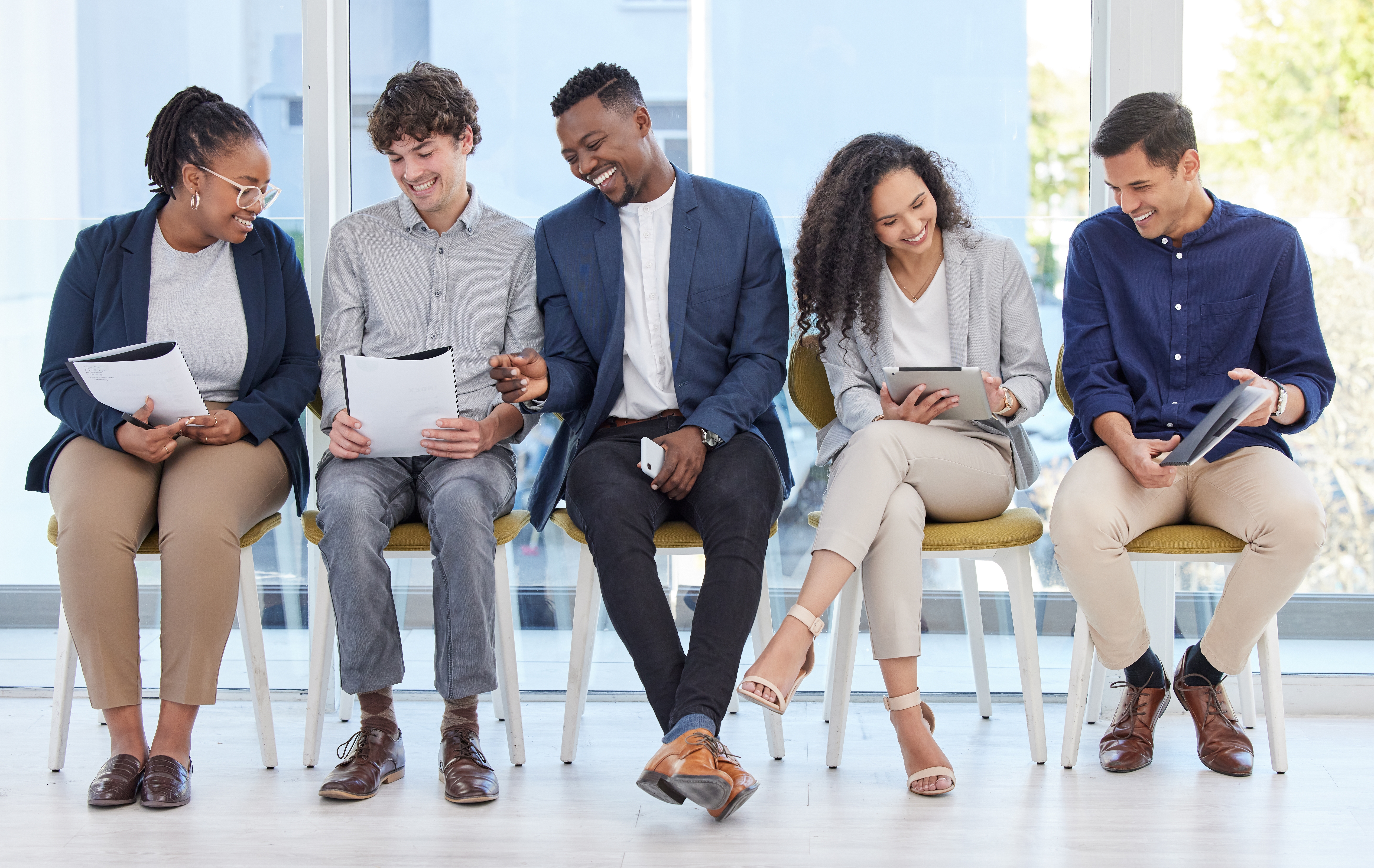 group of applicants looking for career opportunities